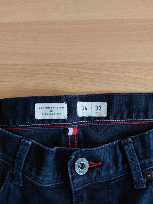 Tommy Hilfiger Denton stretch W34 L32 spodnie jeansowe dźinsy jeansy slim straight proste 34/32