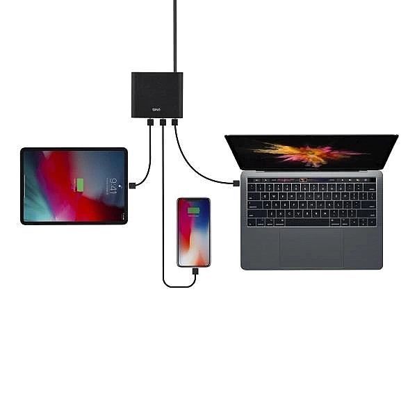 Hub Uniq Surge Lithos Collective 90w 2xUSB-A Qc 3.0 / 2xUSB-C Pd 3.0 -