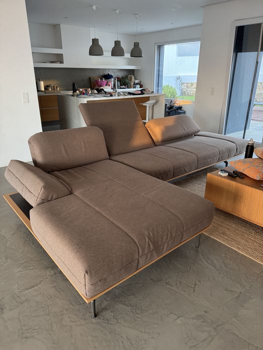 Sofá de luxo Interforma transformável e com chaise longue