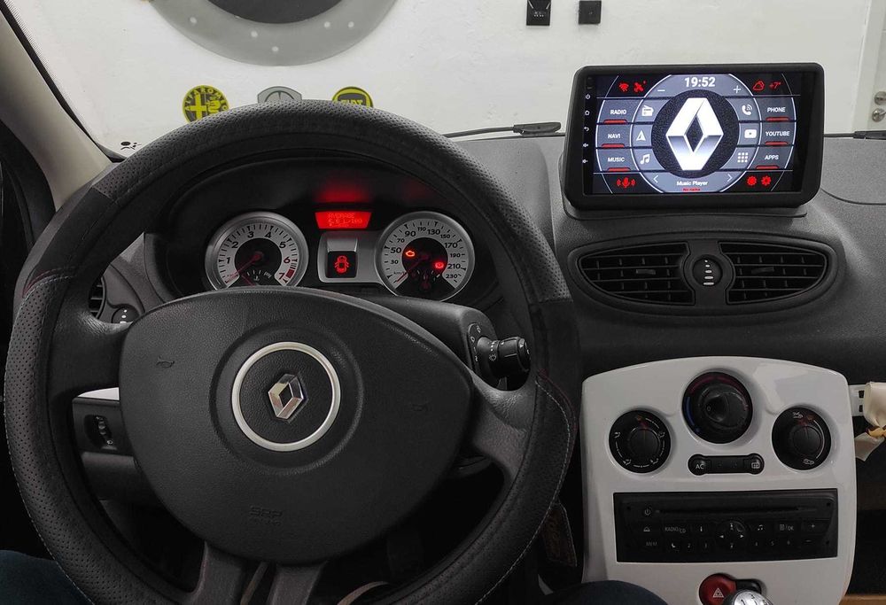 Rádio 2DIN 9"• Renault Clio 3 III • (2005 a 2014) • Android [4+64GB]