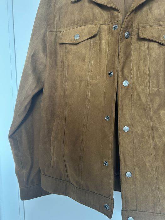 Жакет куртка чоловіча замшева коричнева pull bear 42 L/M