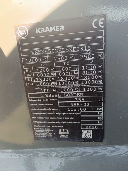 Kramer 8155 (355-02)  jakościowo jak VOLVO, CAT, KOMATSU