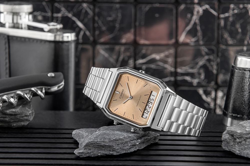 Zegarek Damski CASIO AQ-230A-4AMQYDF + BOX prezent black weeks