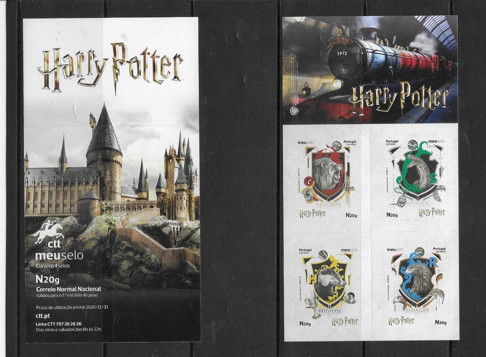 HARRY POTTER - Brasoes Armas - Booklet CTT 4 selos autoadesivos - 2019
