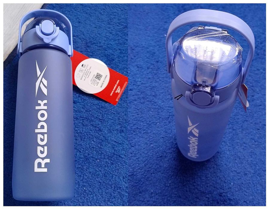 NOWY Sportowy BIDON Reebok Uchwyt Tritan Tritanowy SHAKER BEZ - BPA BPS Wolny Od Bisfenolu A S Siłownia Fitness Pilates Yoga Sport