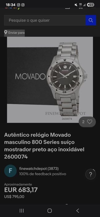 Vendo Movado Series 800  unico em Portugal, aceito trocas
