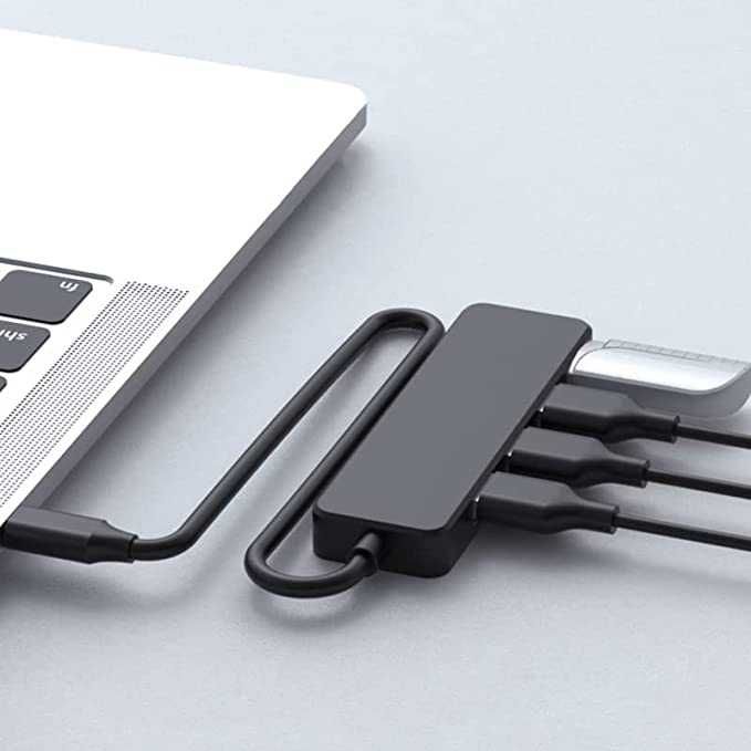 Hub USB-A USB 3.0 typu C wersja slim, mały, lekki