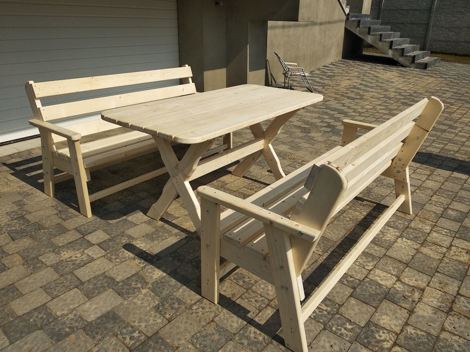 Дерев'яні меблі (садові меблі, лавки, столи, стільці) для саун, садиб.