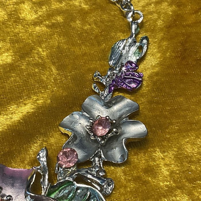 Colar tema flores 24 cm,biju,