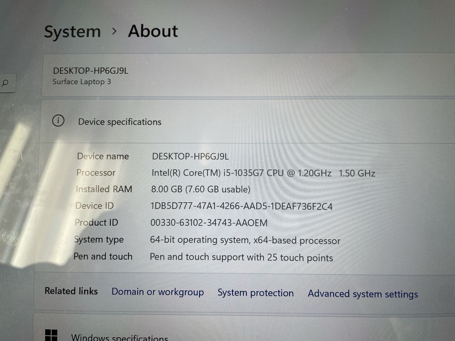 4* Microsoft Surface Laptop 3