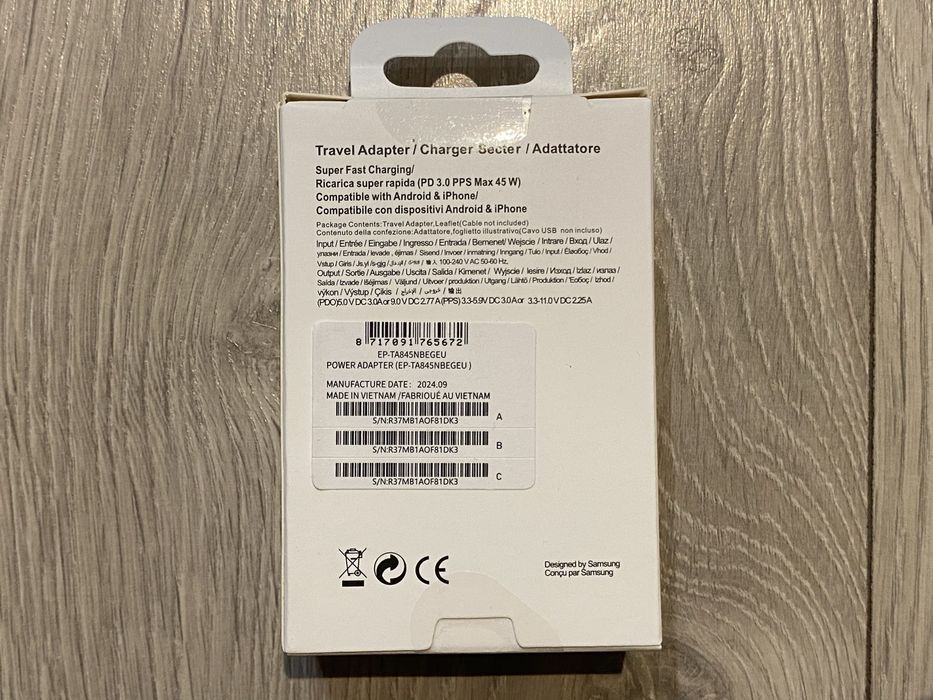 Nowa Oryginalna ładowarka Samsung o mocy 45W USB-C Okazja