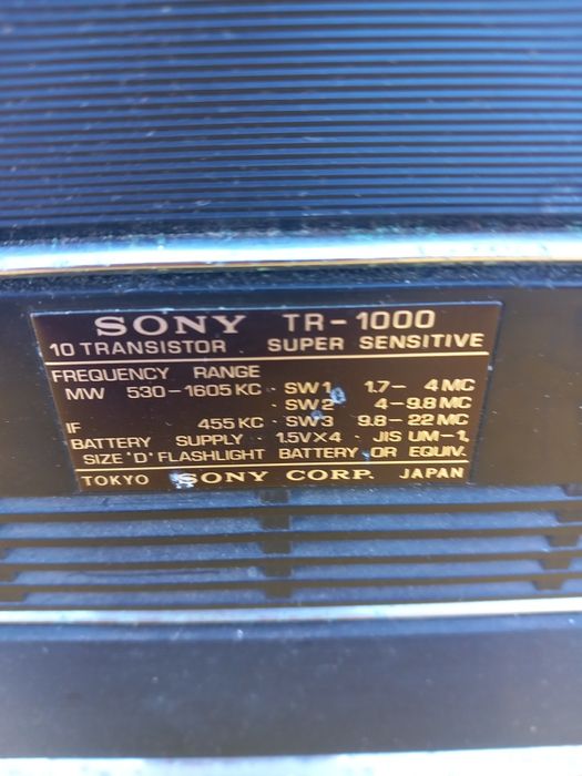 Sony TR 100 transistor