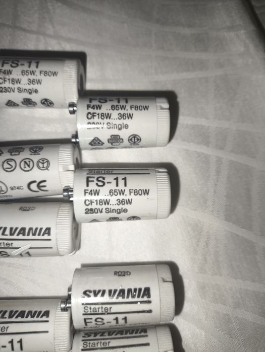 12 Arrancadores de lâmpada fluorescente Sylvania FS-11.