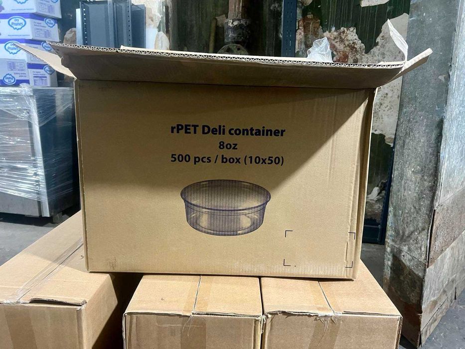 Прозорі rPET контейнери з кришкою 240 мл