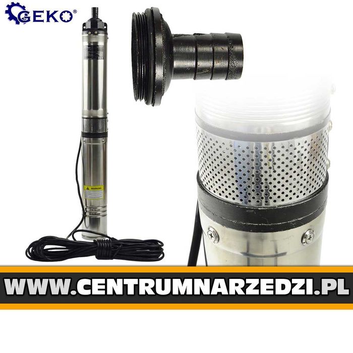GEKO Pompa Głębinowa 1,1kW 62m Do Pompowania Do Wody Studni Przyłącze 1,5" G81409