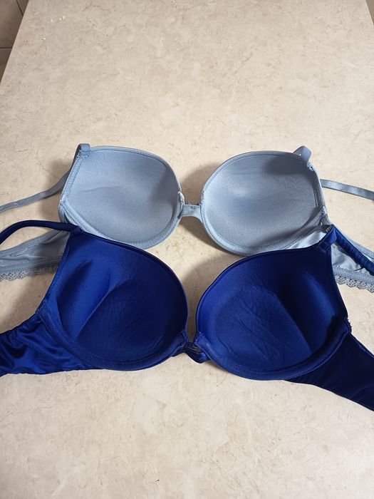 Stanik biustonosz 80 A push up zestaw 2 sztuki
