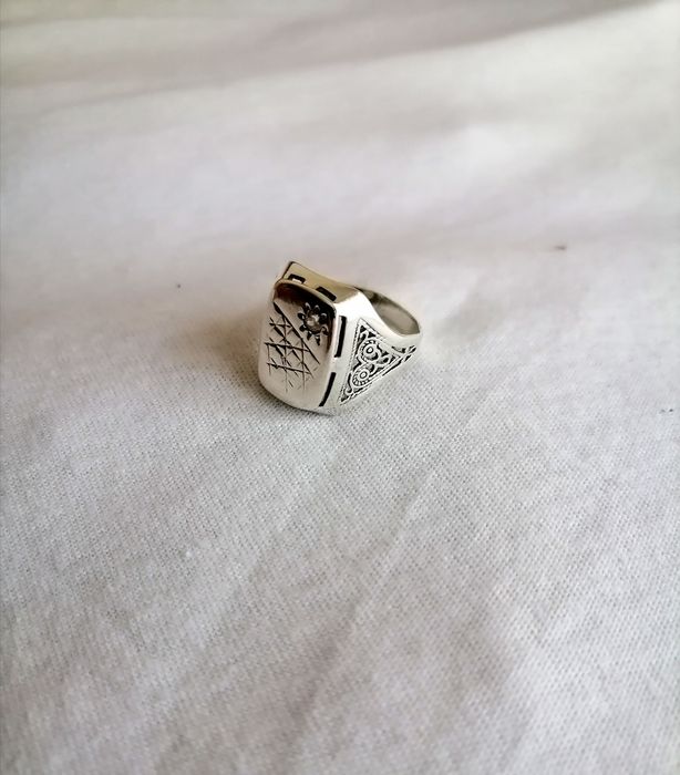 Серебряная печатка серебряное кольцо