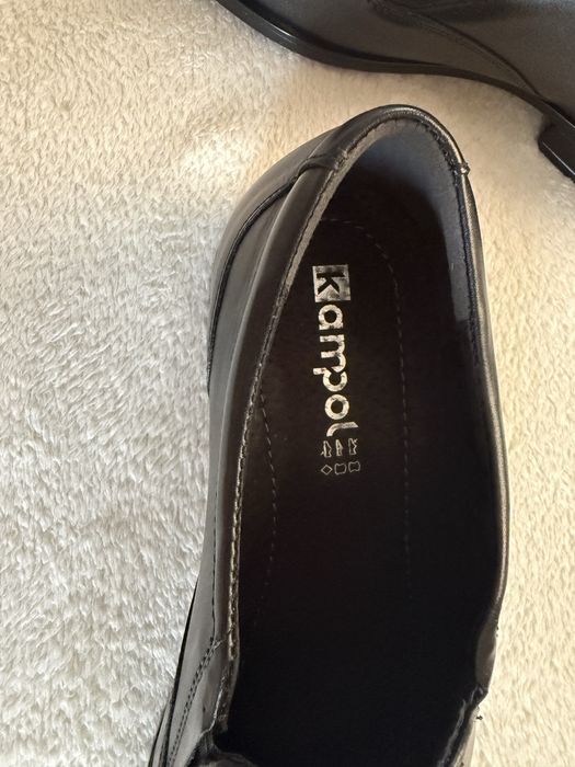 Kampol 43 meskie buty czarne skórzane nowe
