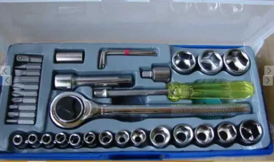 Komplet Klucze Nasadowe Z Grzechotką I Bitami Itp