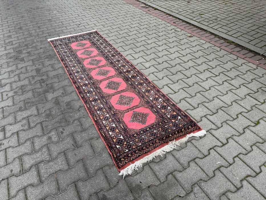 Dywan perski Buchara Chodnik 260x80 ręcznie tkany vintage długi