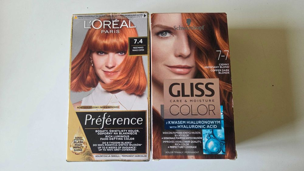 Markowe farby do włosów - 2 szt.