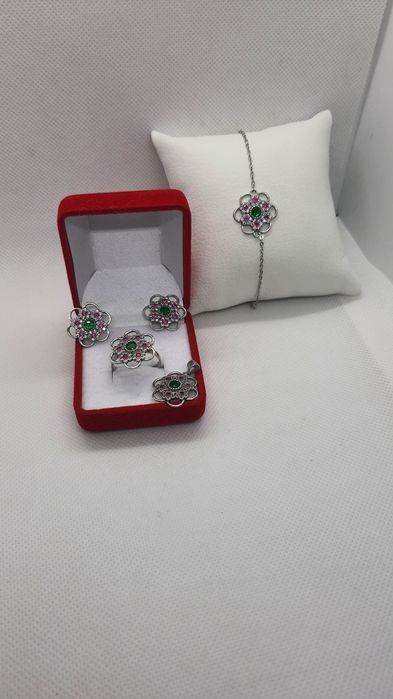 Серебряный  ганитур Pandora  925 проба срібний набір