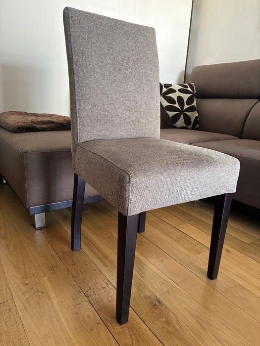 Sofá de canto com chaise-longue + mesa e 6 cadeiras