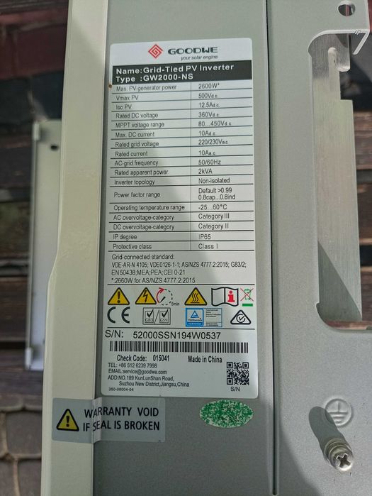 Falownik Inwerter Goodwe GW2000NS