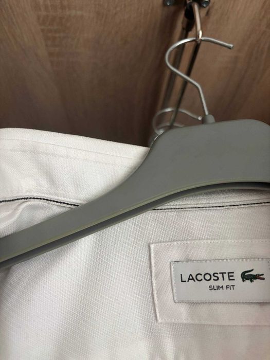 Сорочка чоловіча біла Lacoste Slim Fit розмір XL