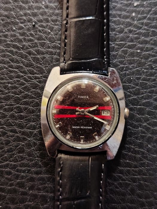 Relógio Vintage Timex Racing Stripe 1972 (20mm) — A Funcionar
