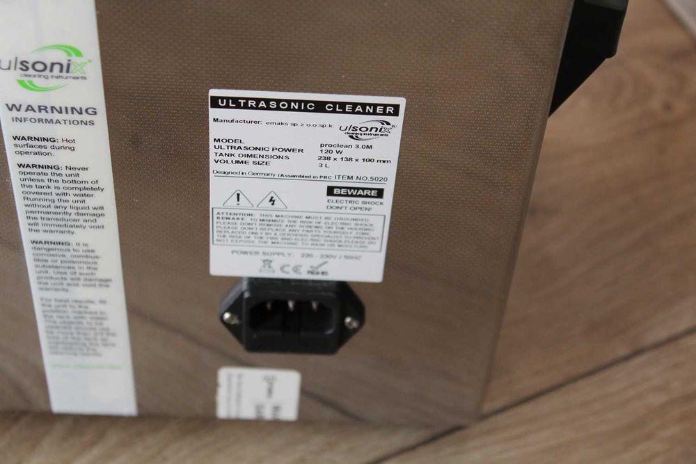 Myjka ultradzwiękowa 3L profesjonalna PROCLEAN 3.0M. Nowa.
