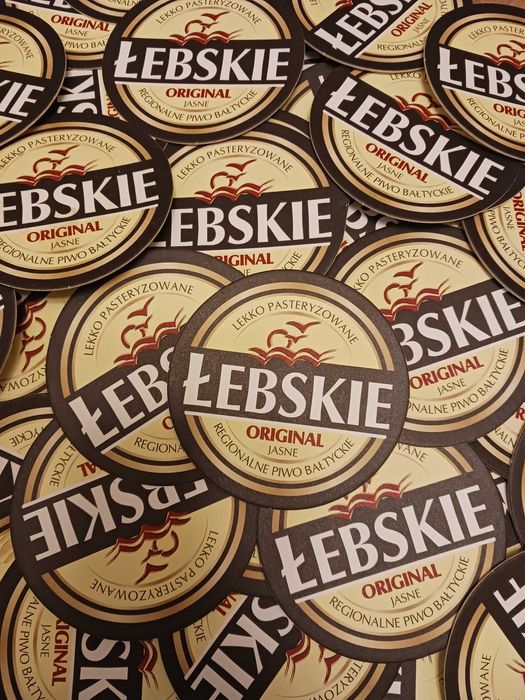 Podstawki pod piwo 10szt Łebskie wafel