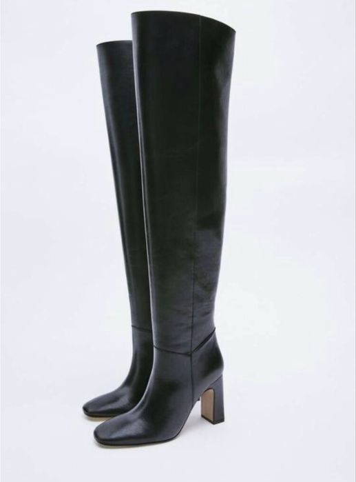 Чорні високі чоботи Zara