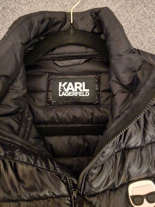 Kurtka przejściowa męska Karl Lagerfeld pikowana ocieplana bez kaptura