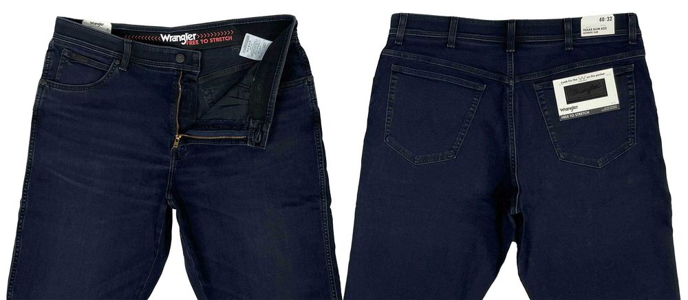Spodnie męskie jeansy Wrangler Texas Slim 822 Midnight Rodeo W40 L32