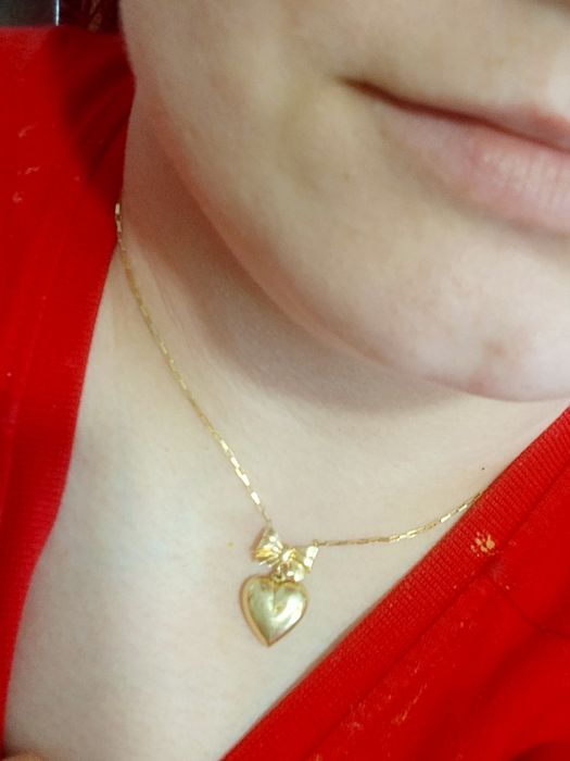 Złoty łańcuszek z sercem