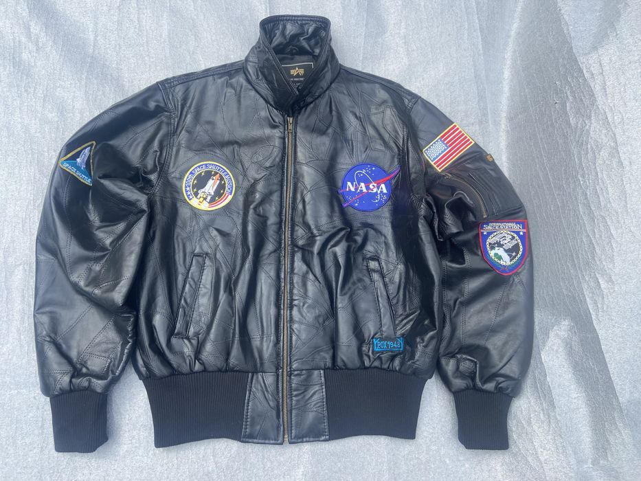 Куртка бомбер Alpha Industries NASA кожа