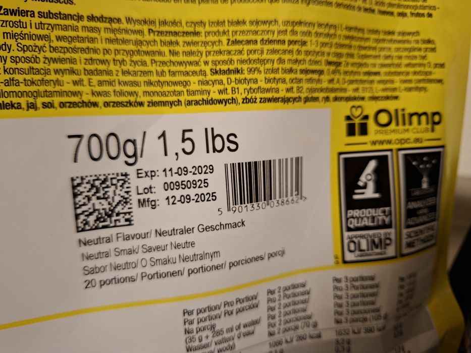 Odżywka białkowa Sojavit Olimp 2x700 g