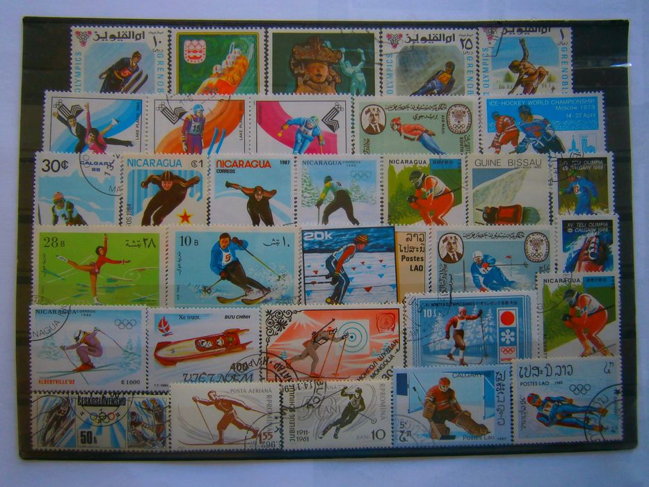 57 selos sobre Desportos de Inverno todos diferentes