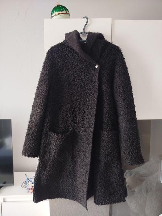 Płaszcz baranek czarny
