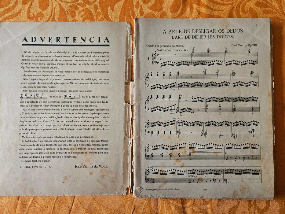 A arte de desligar os dedos- Carl Czerny