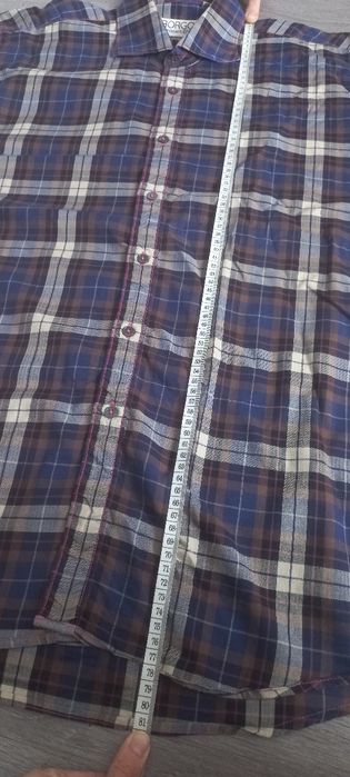Śliczna koszula w kratę męska 42 xl 100% bawelna