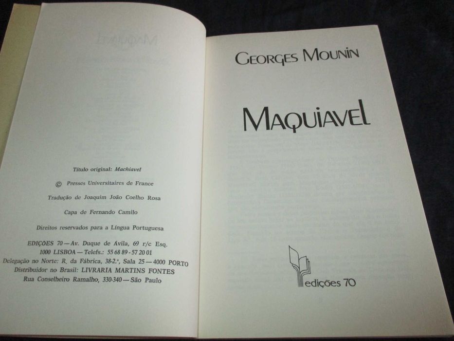 Livro Maquiavel Georges Mounin