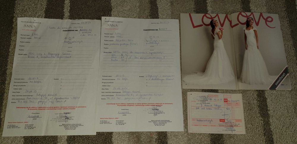 Suknia Ślubna ANNA 5972 ivory założona tylko raz