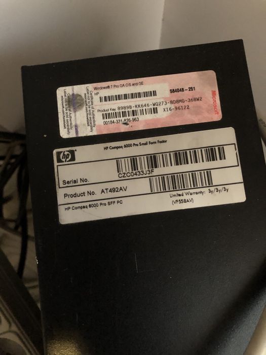 Системний блок НР  Compaq 6000 Pro SFF +2SSD