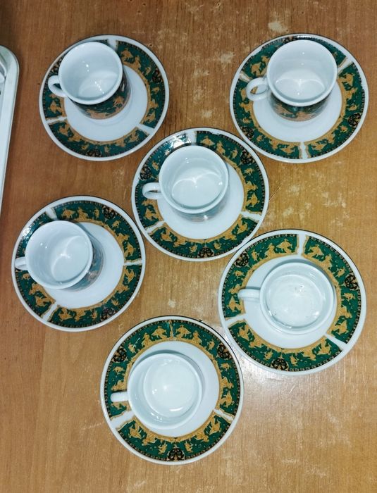 Вишуканий кавовий сервіз у грецькому стилі (6 персон)