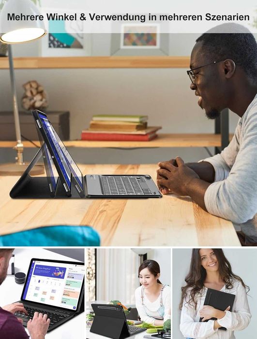 JADEMALL etui klawiatura Samsung Galaxy Tab S9 FE PLUS S7/S8 PLUS 12,4