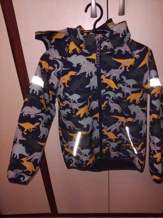 Куртка soft shell 6років 116-122р. З динозаврами