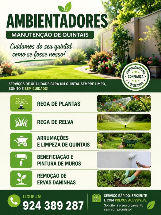 Manutenção de jardins e Quintais