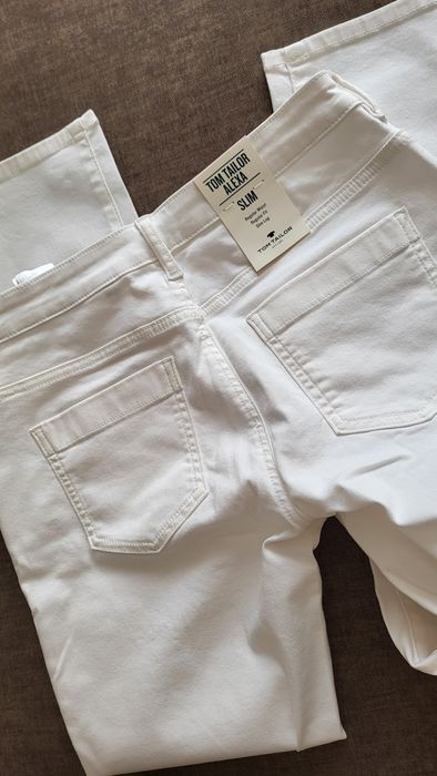 Tom Tailor białe Jeans'y  SLiM FiT _ NOWE z Metką * 30/32 (38/40)